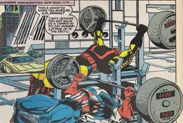 How much can Captain America Bench Press?